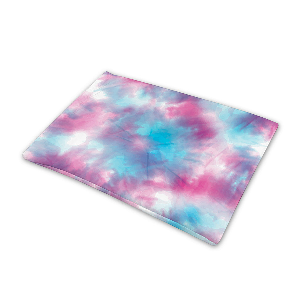 Blue And Purple Shibori Tie Dye Print Pet Cooling Mat Cover