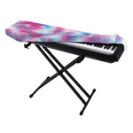 Blue And Purple Shibori Tie Dye Print Piano Keyboard Cover
