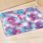 Blue And Purple Shibori Tie Dye Print Polyester Doormat
