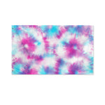 Blue And Purple Shibori Tie Dye Print Polyester Flag