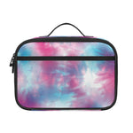 Blue And Purple Shibori Tie Dye Print Portable Lunch Bag