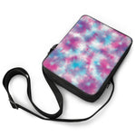 Blue And Purple Shibori Tie Dye Print Rectangular Crossbody Bag