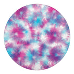 Blue And Purple Shibori Tie Dye Print Round Blanket