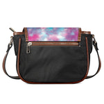 Blue And Purple Shibori Tie Dye Print Saddle Bag
