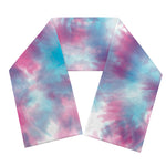 Blue And Purple Shibori Tie Dye Print Scarf