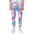 Blue And Purple Shibori Tie Dye Print Joggers