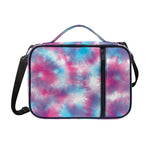 Blue And Purple Shibori Tie Dye Print Shoulder Strap Bible Bag