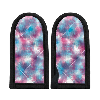 Blue And Purple Shibori Tie Dye Print Skillet Handle Cover