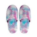 Blue And Purple Shibori Tie Dye Print Slippers