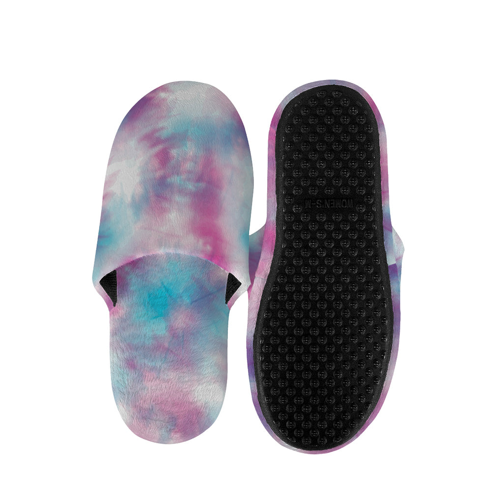Blue And Purple Shibori Tie Dye Print Slippers