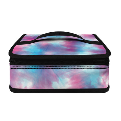 Blue And Purple Shibori Tie Dye Print Small Lunch Bag