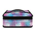 Blue And Purple Shibori Tie Dye Print Small Lunch Bag