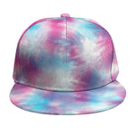 Blue And Purple Shibori Tie Dye Print Snapback Cap