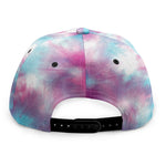 Blue And Purple Shibori Tie Dye Print Snapback Cap