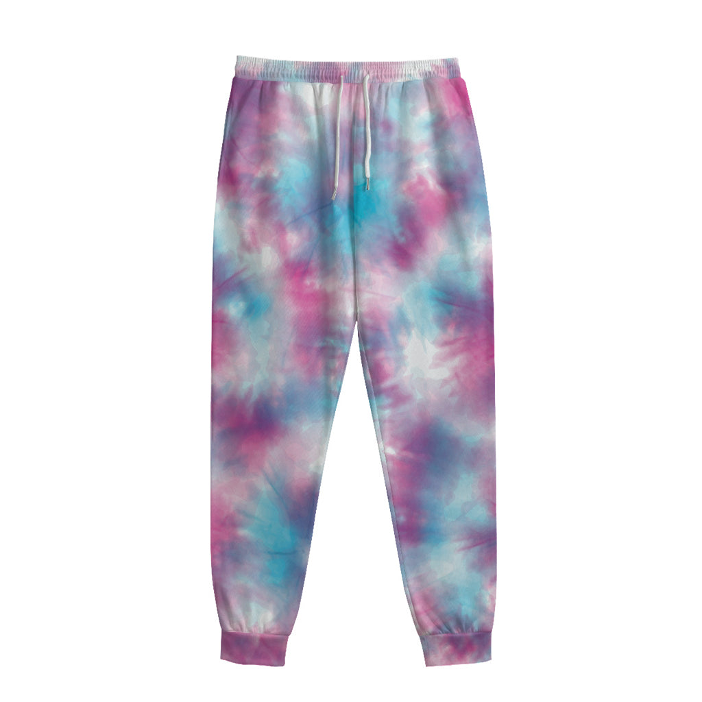 Blue And Purple Shibori Tie Dye Print Sweatpants