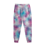 Blue And Purple Shibori Tie Dye Print Sweatpants