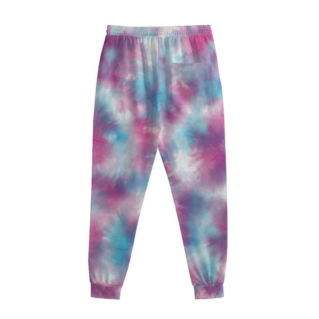 Blue And Purple Shibori Tie Dye Print Sweatpants