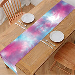 Blue And Purple Shibori Tie Dye Print Table Runner