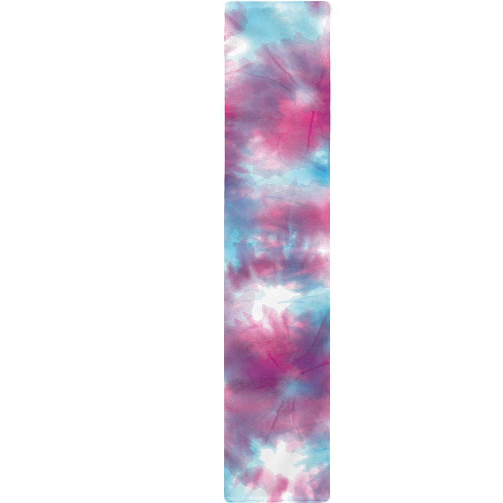 Blue And Purple Shibori Tie Dye Print Table Runner