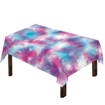 Blue And Purple Shibori Tie Dye Print Tablecloth