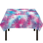 Blue And Purple Shibori Tie Dye Print Tablecloth
