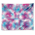 Blue And Purple Shibori Tie Dye Print Tapestry