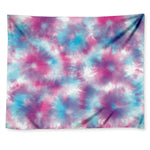 Blue And Purple Shibori Tie Dye Print Tapestry