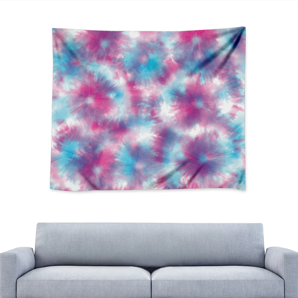 Blue And Purple Shibori Tie Dye Print Tapestry