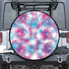 Blue And Purple Shibori Tie Dye Print Tire Cover