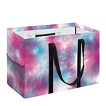 Blue And Purple Shibori Tie Dye Print Utility Tote Bag