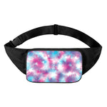 Blue And Purple Shibori Tie Dye Print Waist Bag