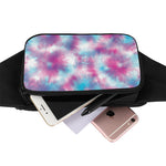 Blue And Purple Shibori Tie Dye Print Waist Bag