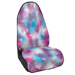 Blue And Purple Shibori Tie Dye Print Waterproof Car Seat Cover