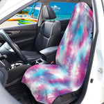 Blue And Purple Shibori Tie Dye Print Waterproof Car Seat Cover