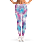 Blue And Purple Shibori Tie Dye Print Women's Leggings