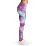 Blue And Purple Shibori Tie Dye Print Women's Leggings