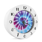 Blue And Purple Spiral Tie Dye Print Alarm Clock