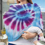 Blue And Purple Spiral Tie Dye Print Baby Seat Cover