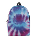 Blue And Purple Spiral Tie Dye Print Backpack