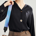 Blue And Purple Spiral Tie Dye Print Bag Strap