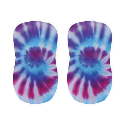 Blue And Purple Spiral Tie Dye Print Bar Stool Covers
