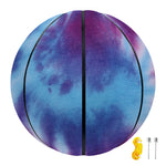 Blue And Purple Spiral Tie Dye Print Basketball