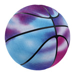 Blue And Purple Spiral Tie Dye Print Basketball