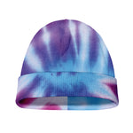 Blue And Purple Spiral Tie Dye Print Beanie