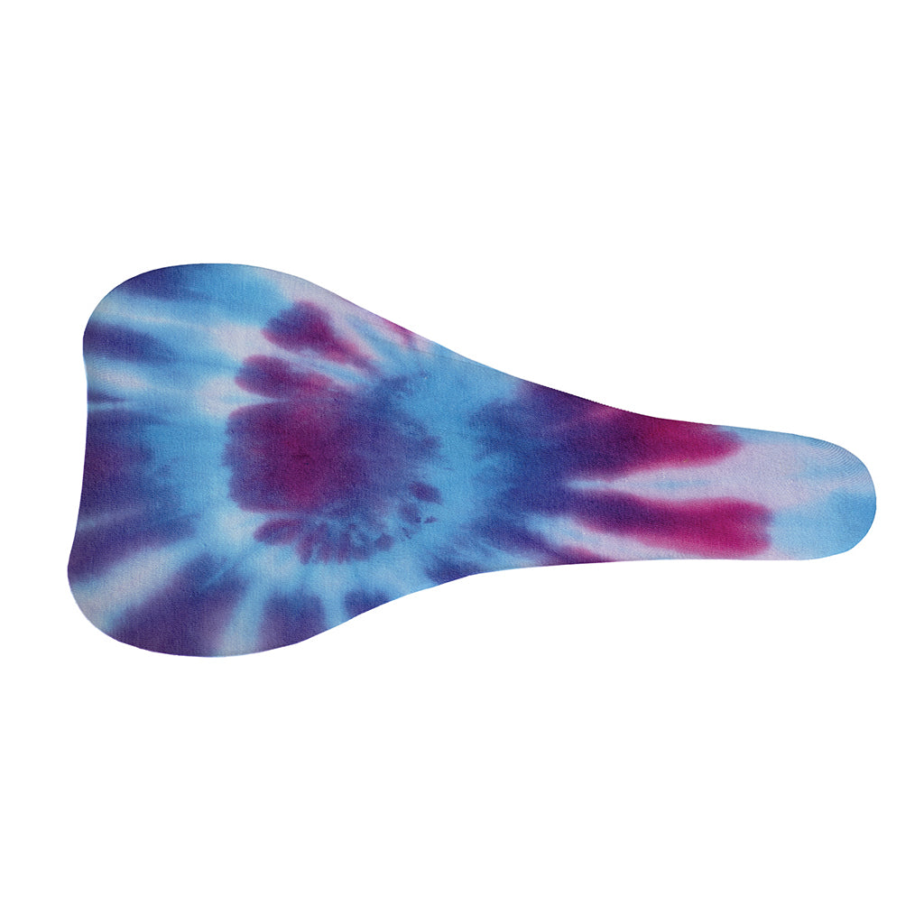 Blue And Purple Spiral Tie Dye Print Bicycle Seat Cover