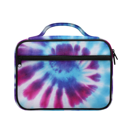 Blue And Purple Spiral Tie Dye Print Briefcase Bible Bag