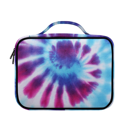 Blue And Purple Spiral Tie Dye Print Briefcase Bible Bag