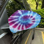Blue And Purple Spiral Tie Dye Print Car Side Mirror Covers