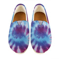 Blue And Purple Spiral Tie Dye Print Casual Shoes