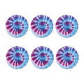 Blue And Purple Spiral Tie Dye Print Coaster Set